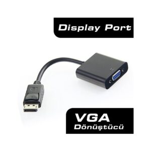 Dark DisplayPort to VGA Dişi Çevirici